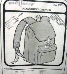 203 204 GREEN PEPPER DRAWSTRING DAYPACK OR DOG BACKPACK PATTERN
